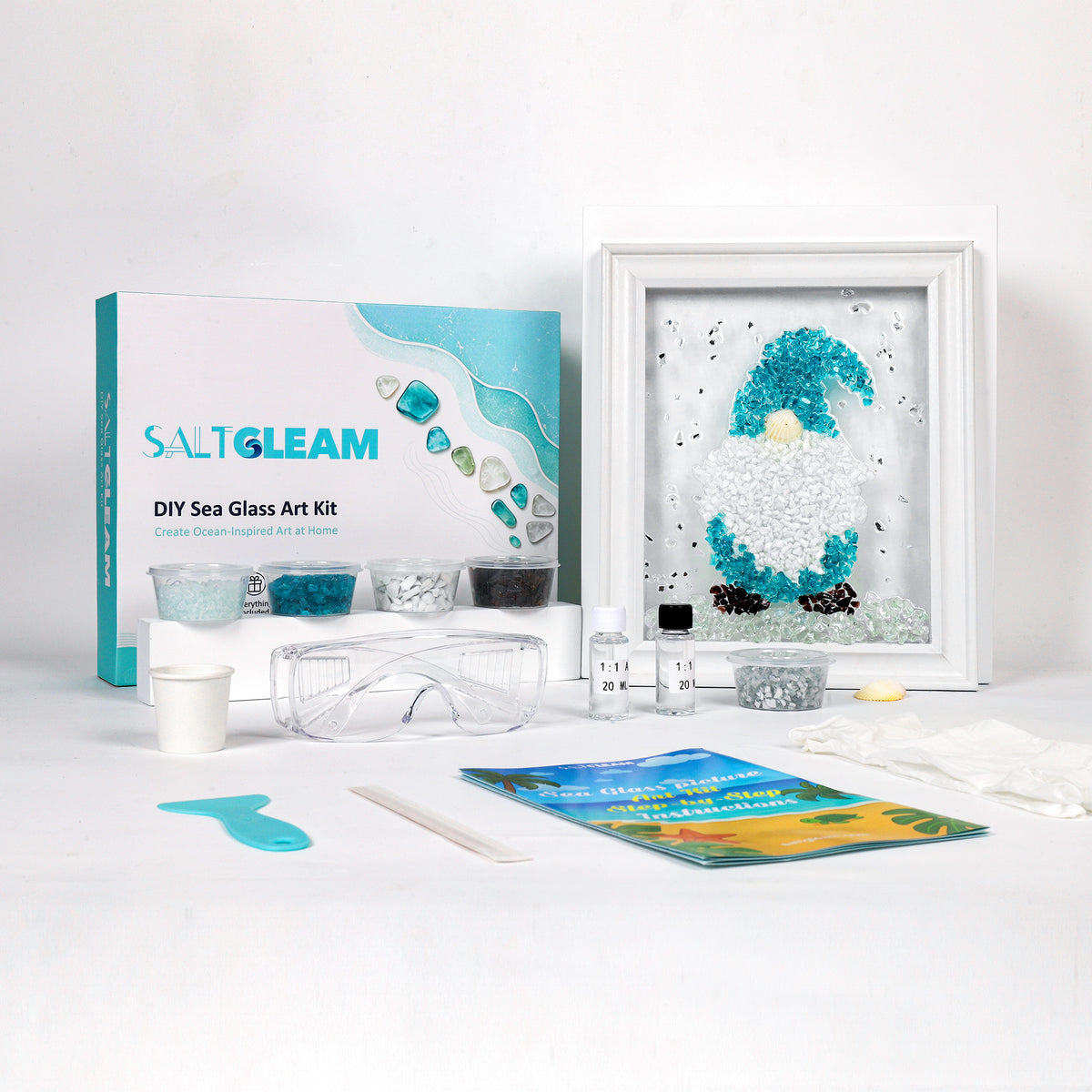 Blue Gnome Sea Glass Art Kit