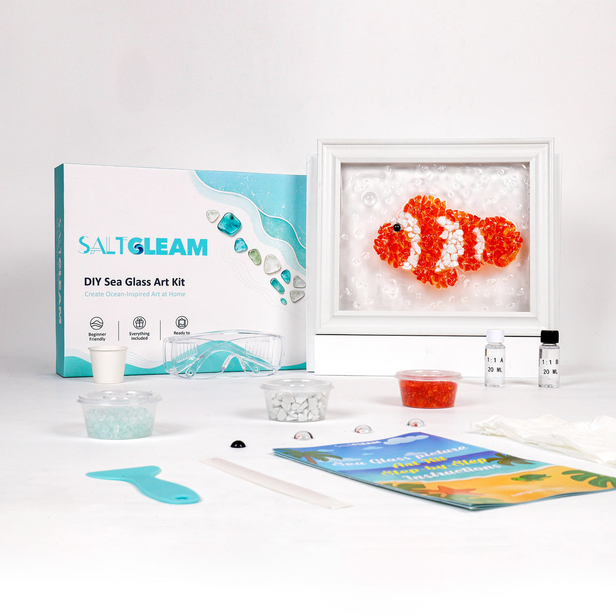 Clownfish Sea Glass Art Kit