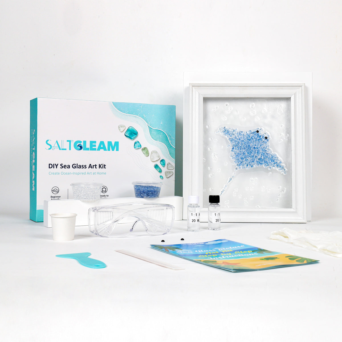 Manta Ray Sea Glass Art Kit