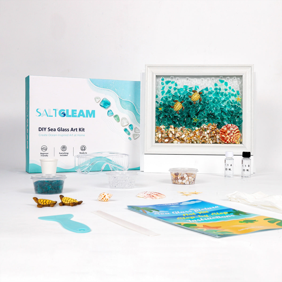 Ocean Turtle Sea Glass Art Kit
