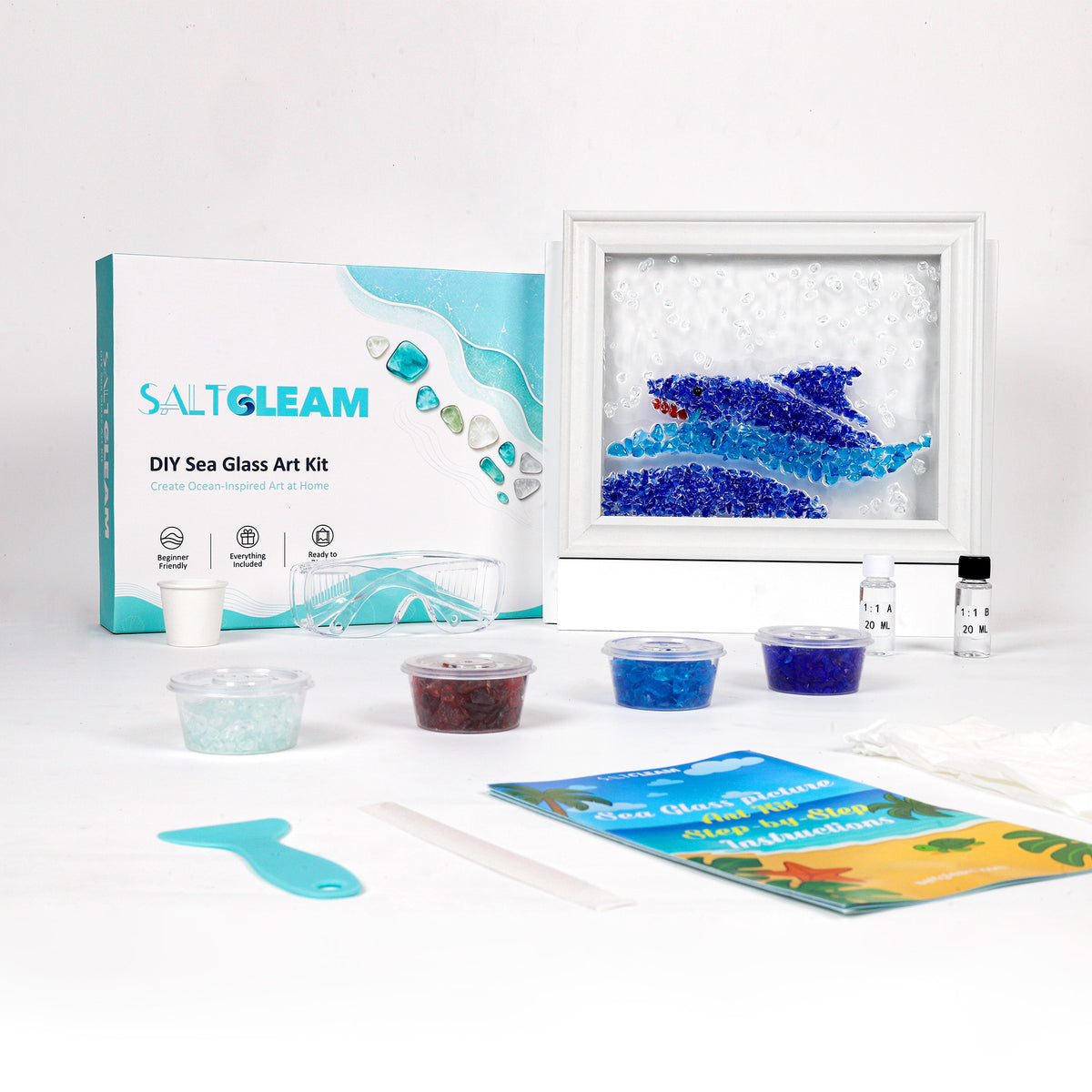 Shark Sea Glass Art Kit