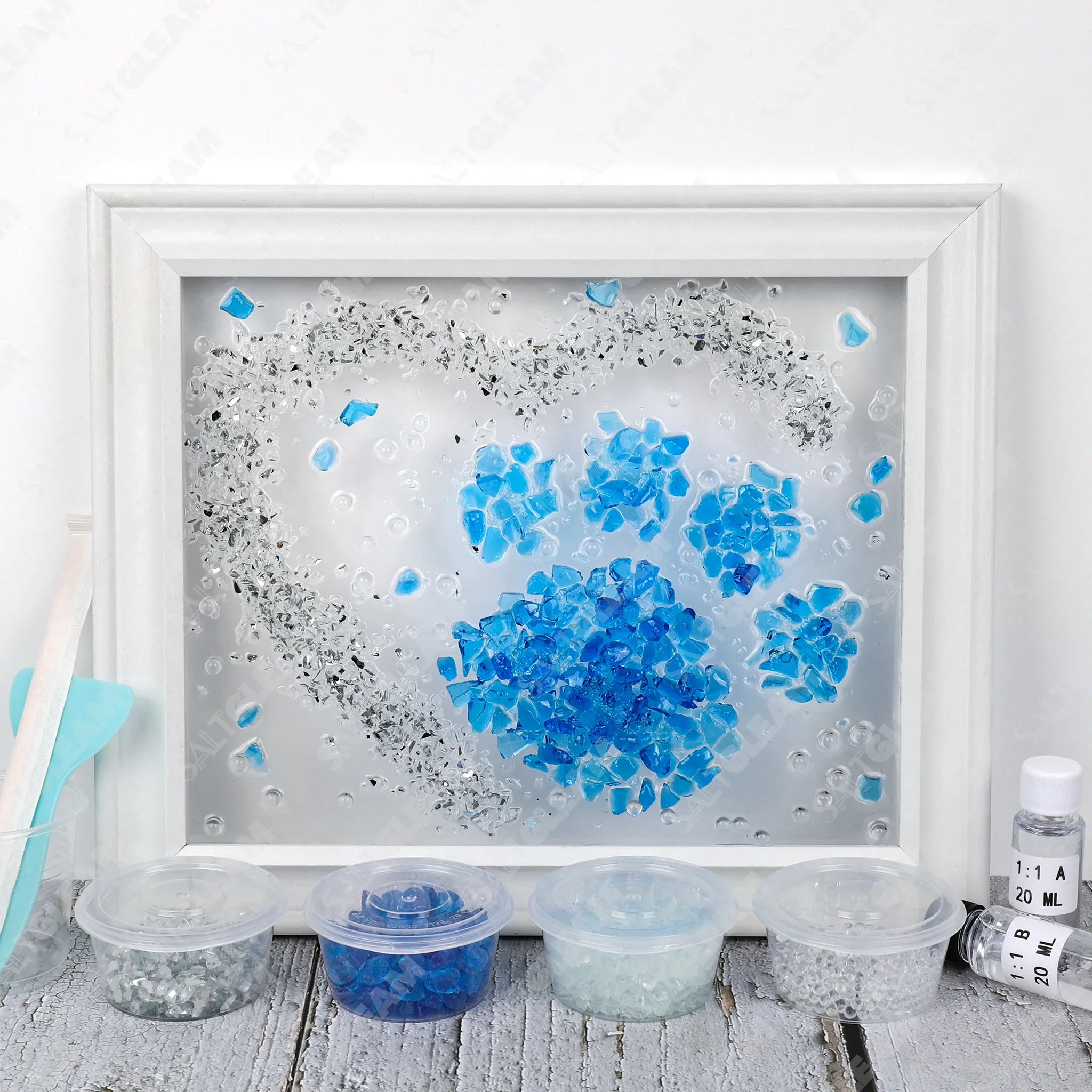 Love Animal Paw Print Sea Glass Art Kit
