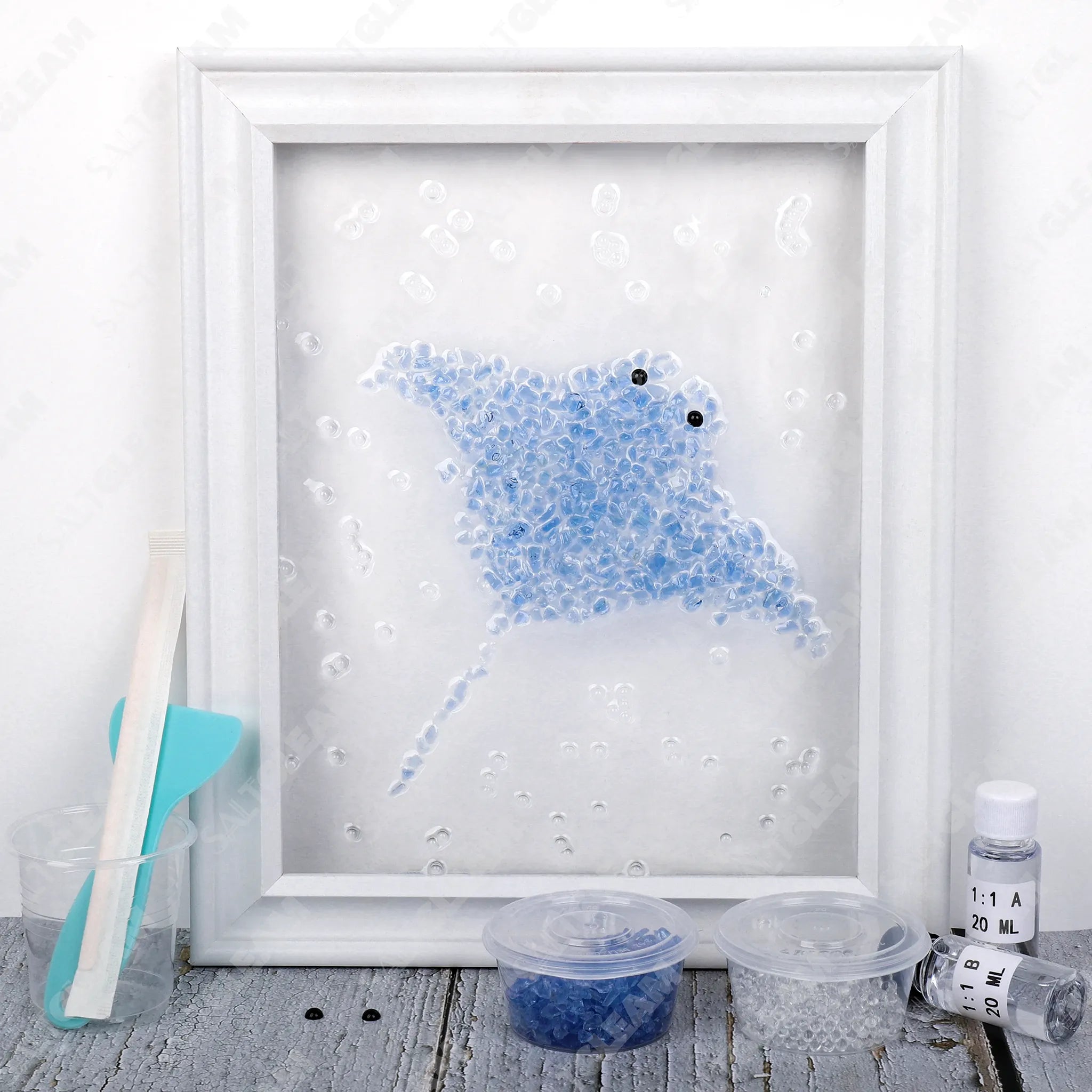 Manta Ray Sea Glass Art Kit