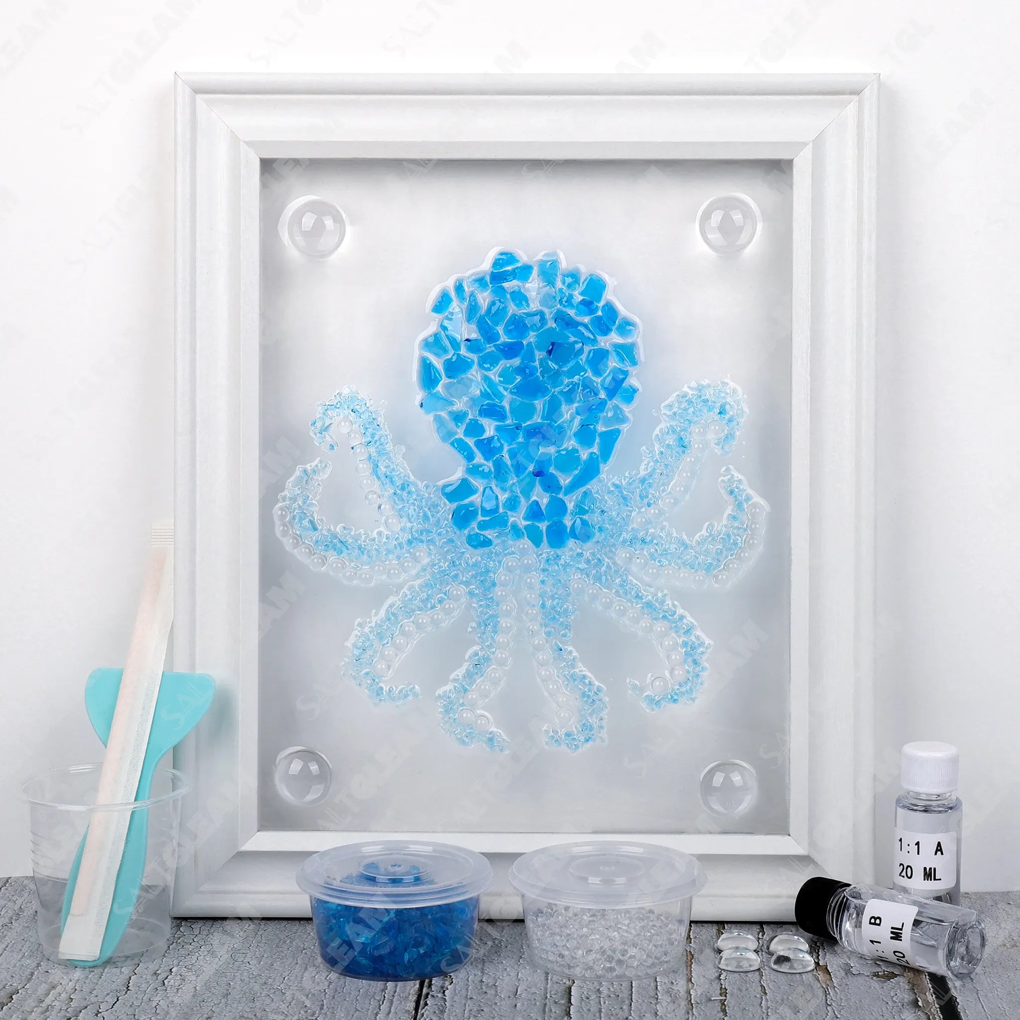 Octopus Sea Glass Art Kit