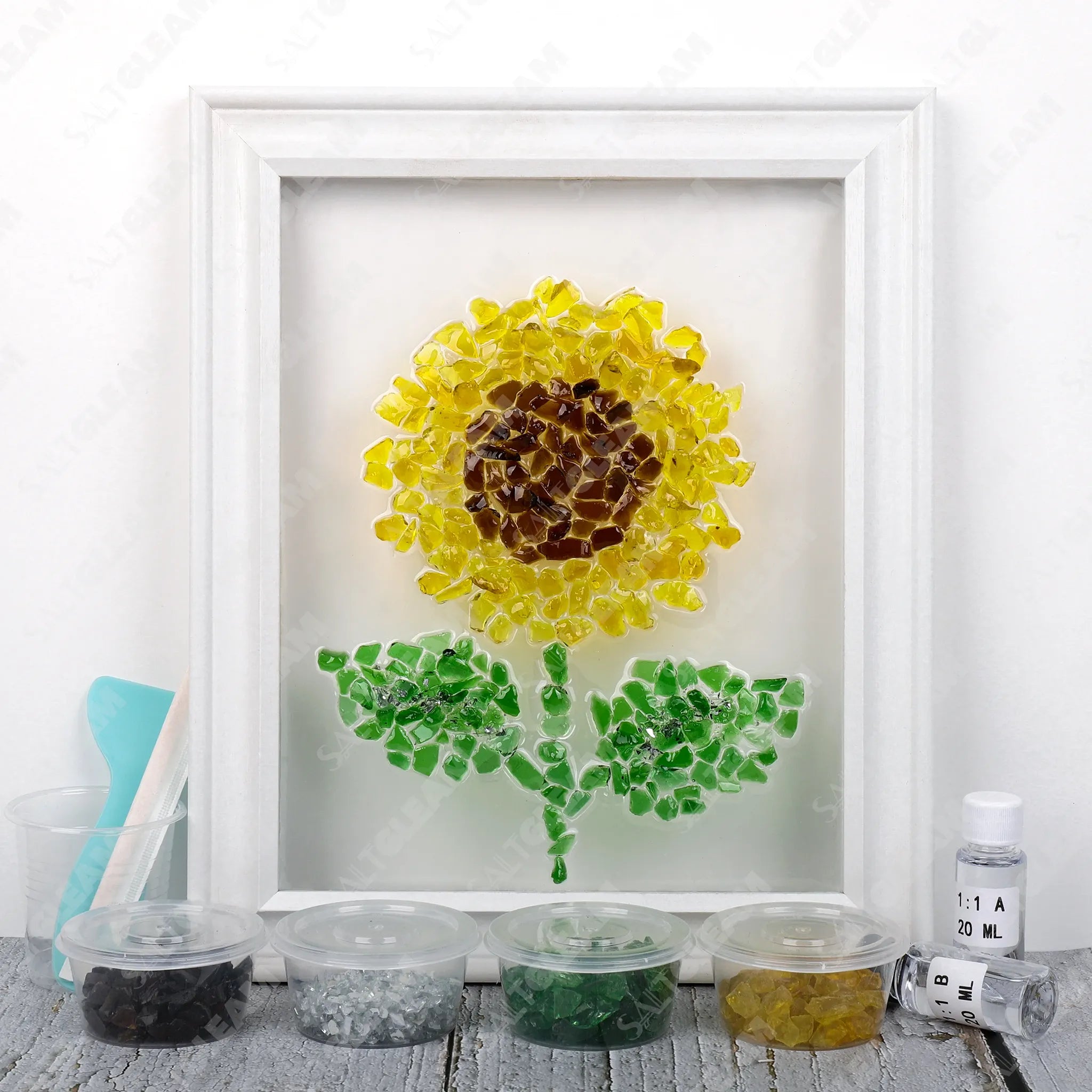 Sunflower Sea Glass Art Kit