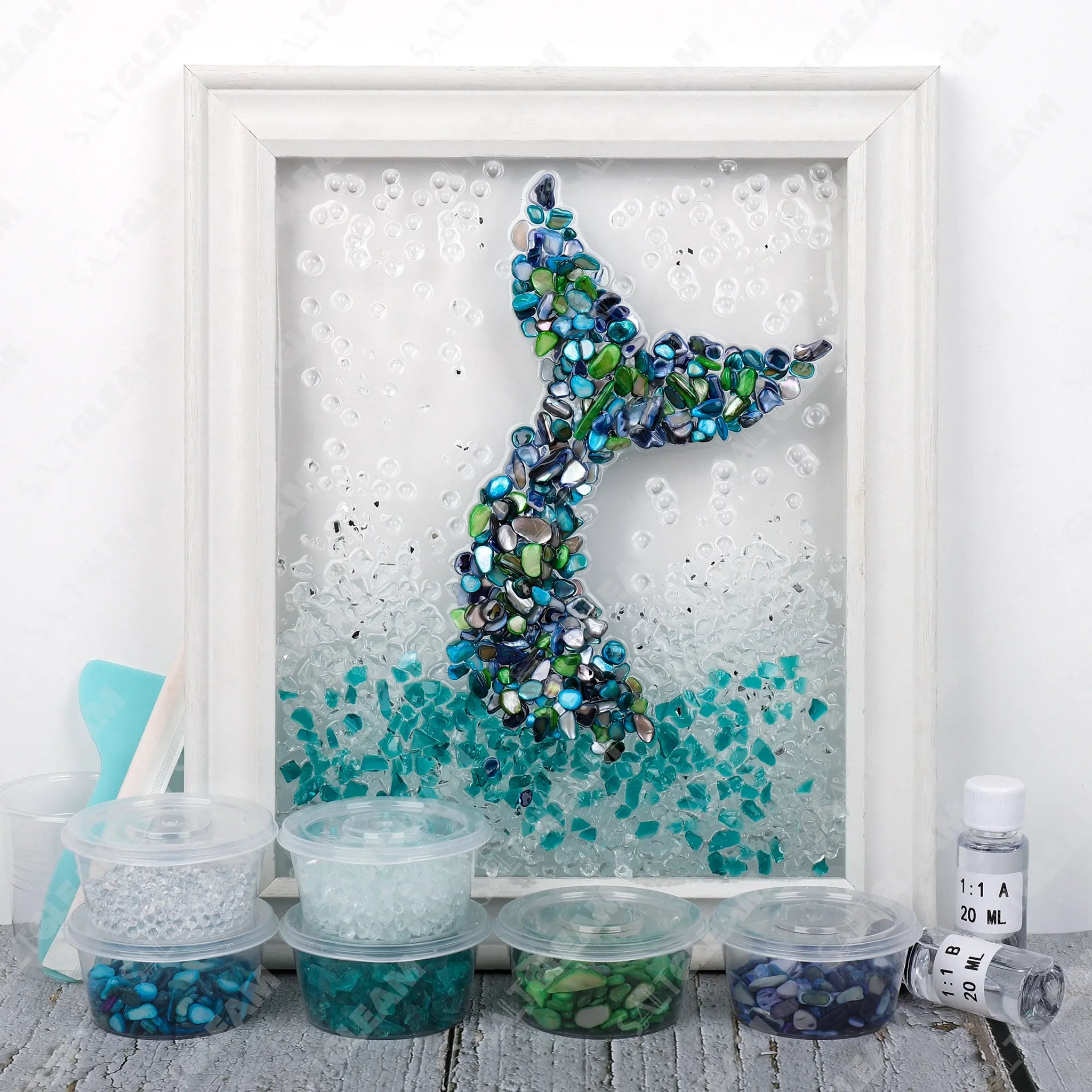 Mermaid Tail Sea Glass Art Kit